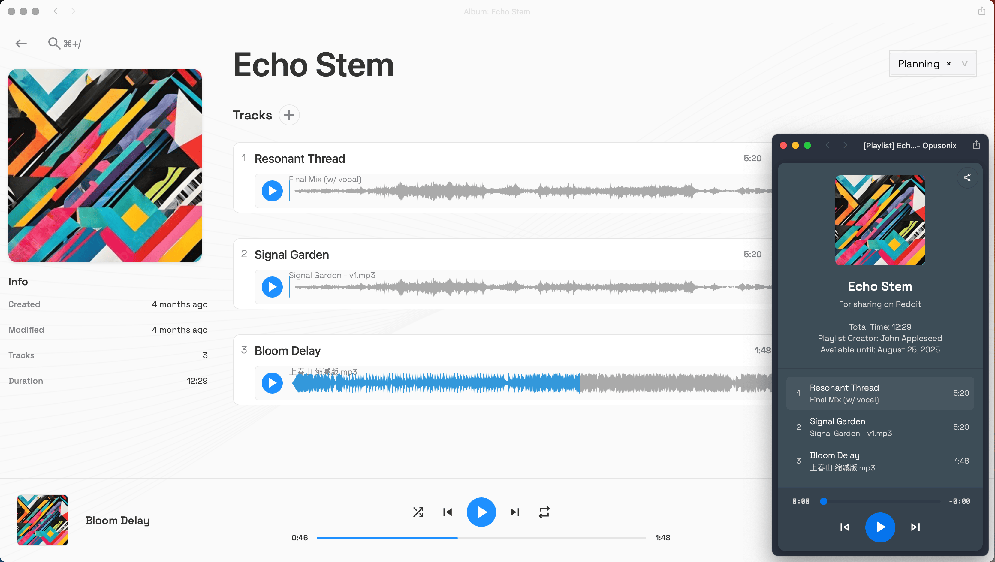 Album View with Player.png