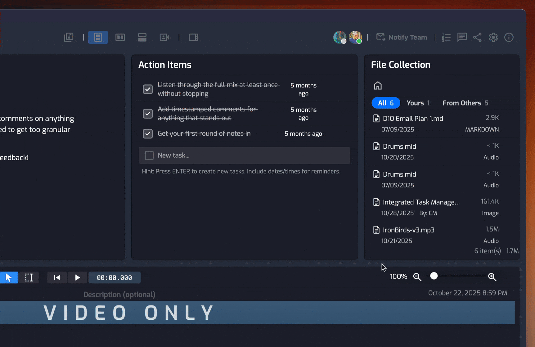 Importing Audio Tracks from the Files Pod.gif